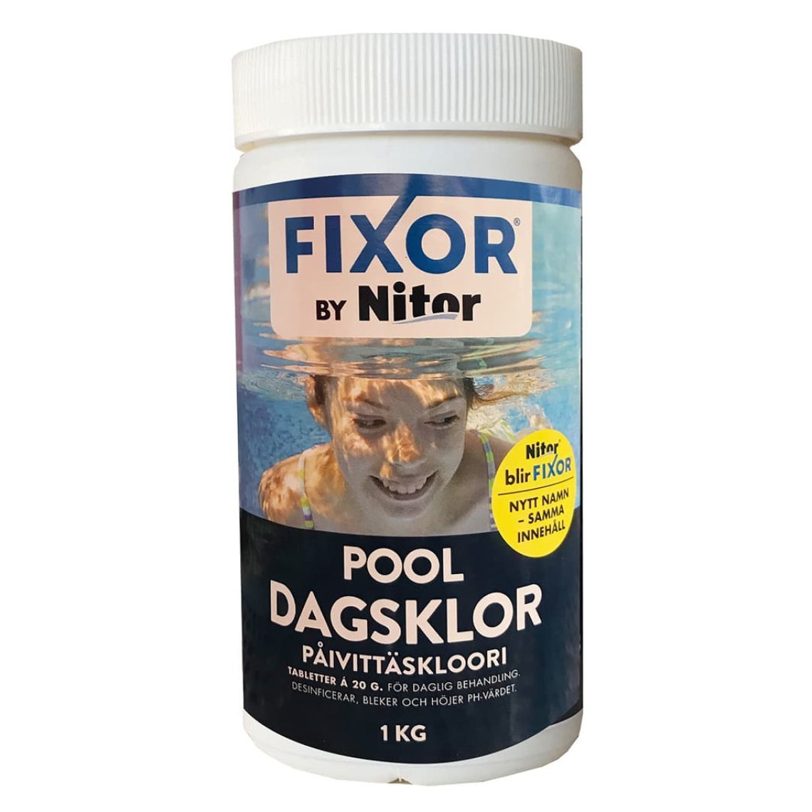 Fixor by Nitor Pool Dagsklor 20gr tabletter | Spabadsbutiken