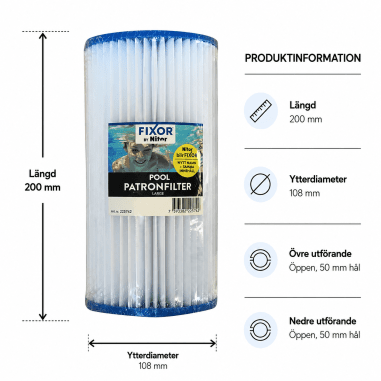 Poolfilter Nitor Large mått