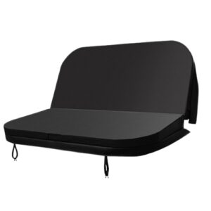 Isolerat svart spalock till Viskan Spa med måtten 210x177 i två delar. Uppfällbar med säkerhetsremmar