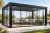 Pergola med glaspartier som skyddar mot vind och behåller utsikten