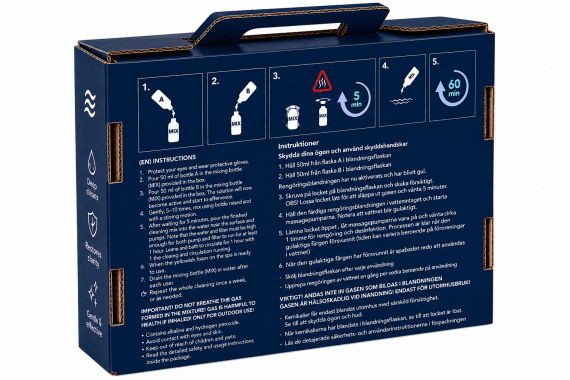 AquaShiny Spa Water Cleaner - Förpackning baksida