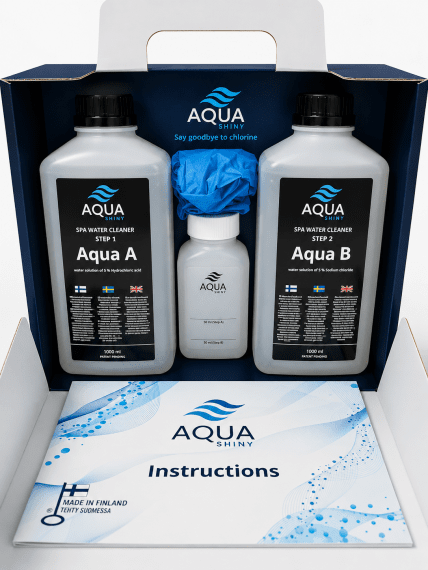 AquaShiny Spa Water Cleaner - Förpackning innehåll
