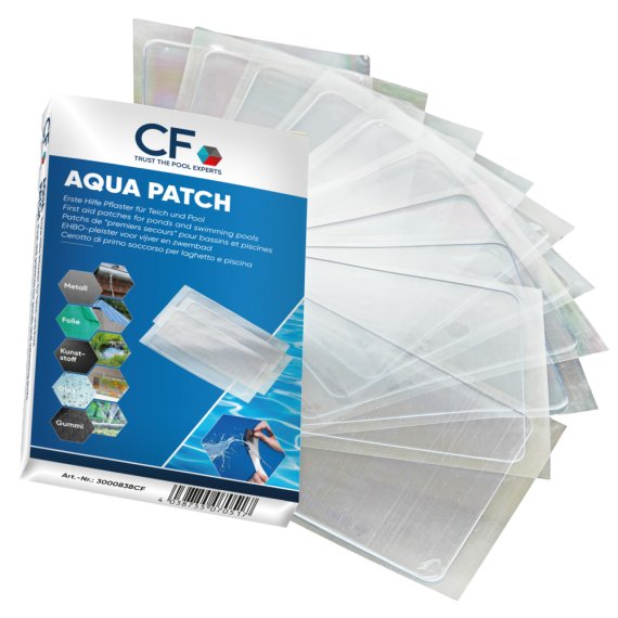 CF Aqua Patch reparationskit 10-pack för lagning av poolliner och dammduk.