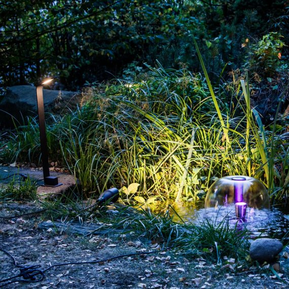 Heissner Smart Light Belysningsstolpe Vinklad damm