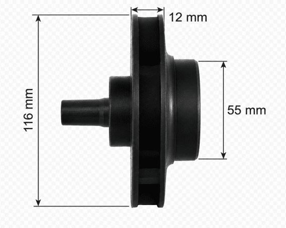 Impeller till LX WP/LP mått