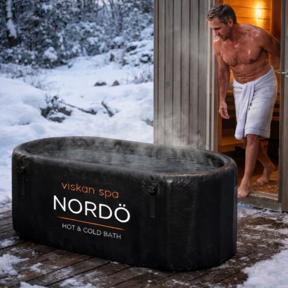 Viskan Nordö bastubadande man