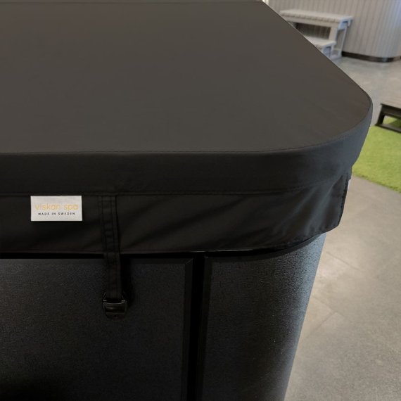 Viskan Spalock 210 x 210 cm Svart Tyg närbild